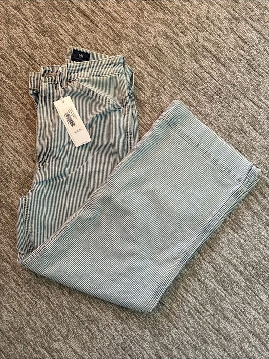 Ag Adriano Goldschmied Denim - AG - NWT Striped Light Blue High-Rise Jeans